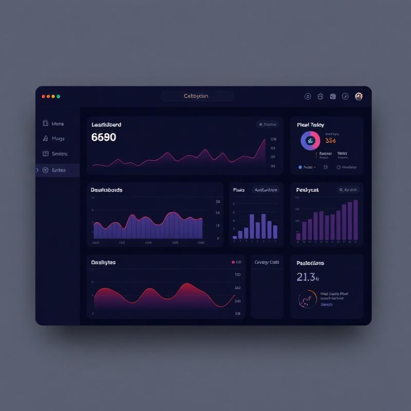 Interfaz de dashboard de aplicación web moderna